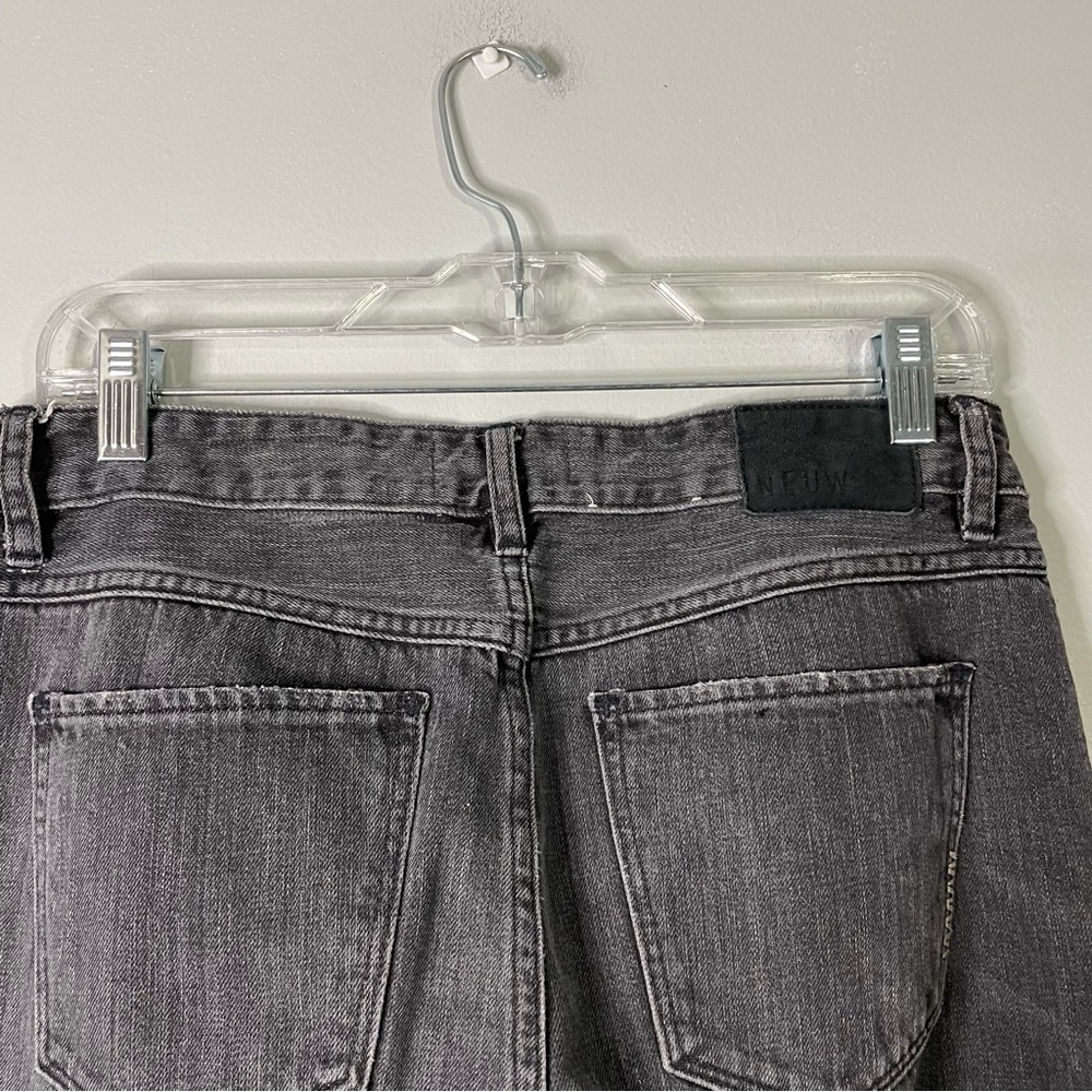 Neuw Distressed Raw Hem Sister Ray Designer Grey Wash Skinny Jeans Size 8R - Picture 7 of 10